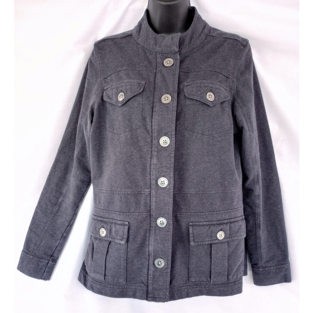 Aventura▪️Gray Cotton Button Down Jacket